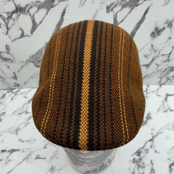 Men’s Kangol Brown Birds Eye Stripe 507 Hat - Picture 3 of 5